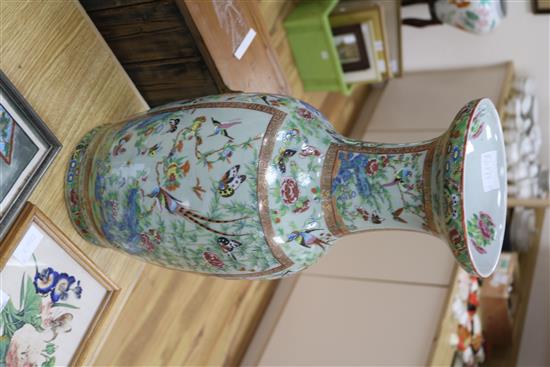 A large 19th century Chinese celadon ground vase